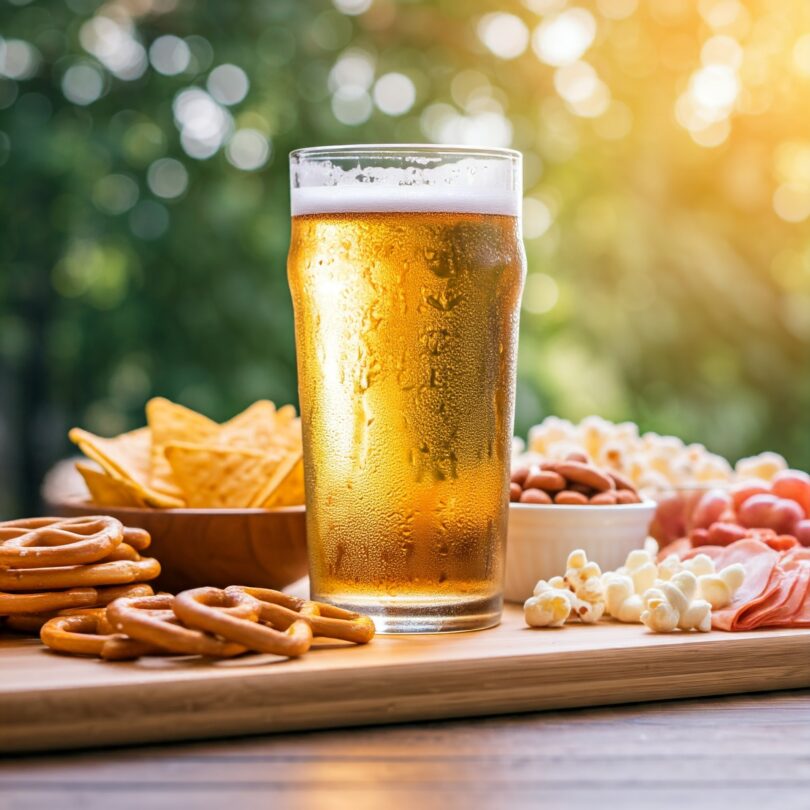 beer and snacks